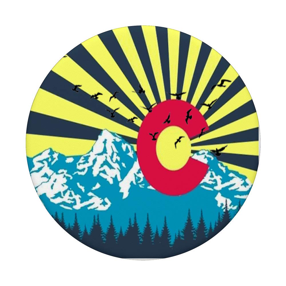 Colorado State Flag PopSockets PopGrip - Swappable Phone Grip with Rocky Mountains Design for iPhone, Samsung & Tablets - Perfect for Hiking, Travel & Showing State Pride