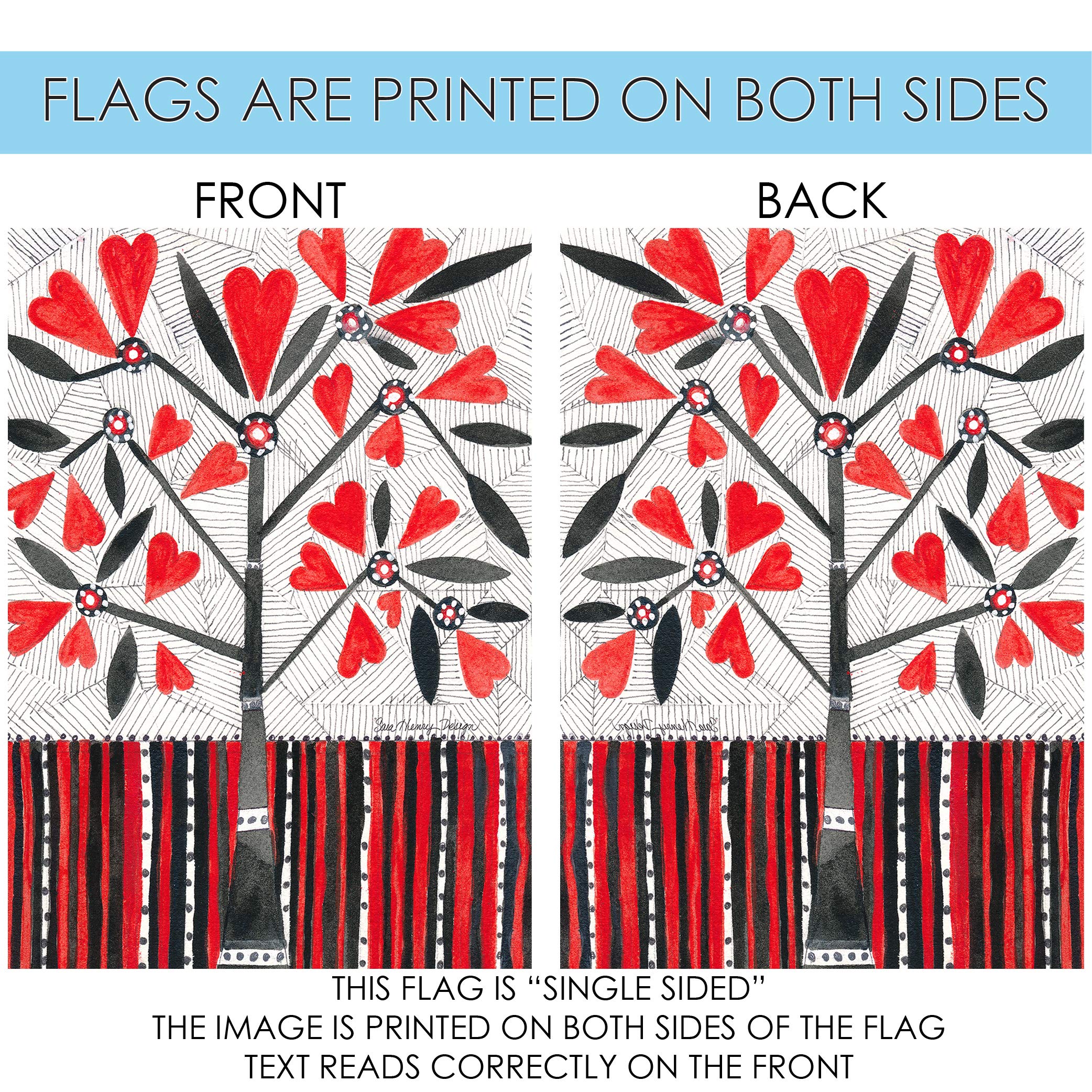 Toland Home Garden 1012480 Blooming Love Valentine Flag - 28x40 Inch Double Sided Outdoor Yard Decoration for Valentine's Day | Perfect for Front Porch, Garden, and House Decor