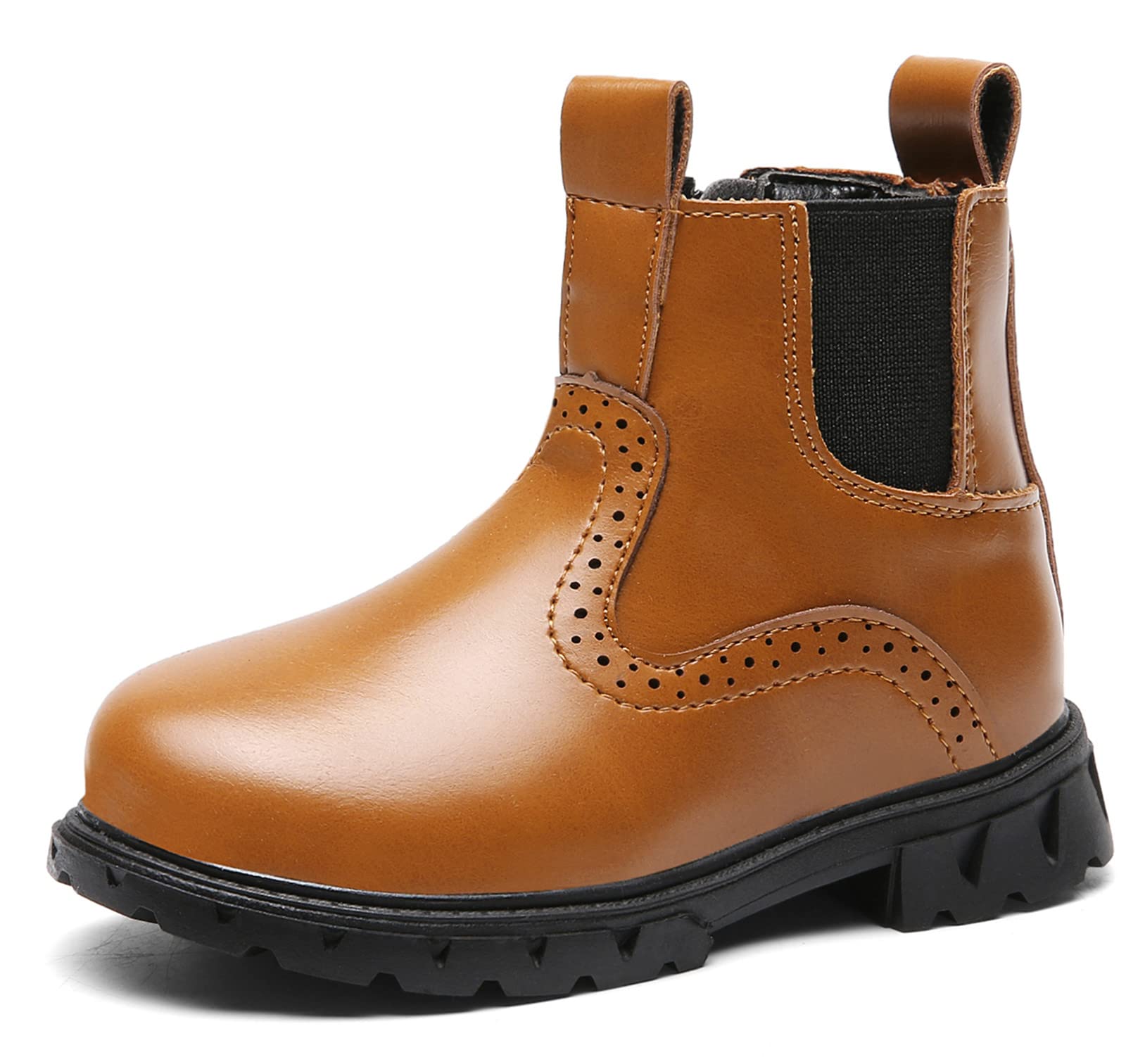 **Waterproof Chelsea Ankle Boots for Boys & Girls - Side Zipper, Comfortable Outdoor Shoes (Toddler/Little Kid/Big Kid) - Perfect for Rainy Days & Playground Adventures**