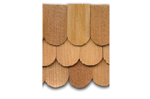 Miniature Fish Scale Shingles for Dollhouse - Realistic Roofing Tiles for DIY Dollhouse, Fairy Garden, and Model Train Scenes - 100-Piece Set