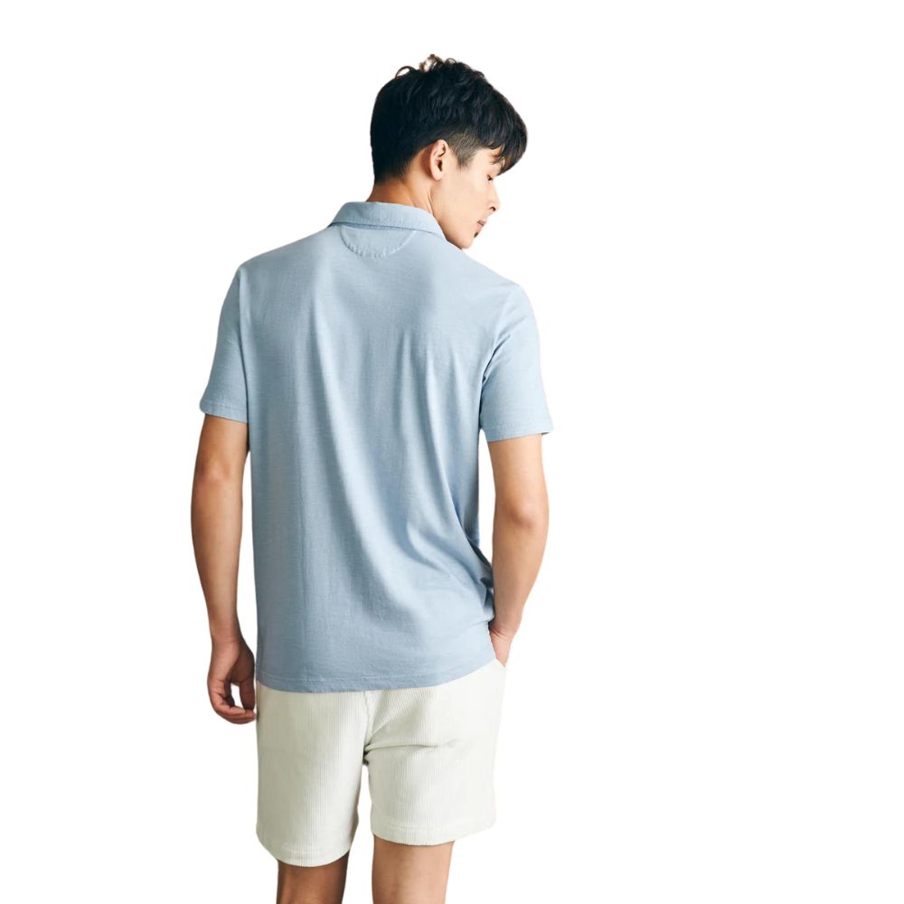 Faherty Men's Sunwashed Cotton Golf Polo Shirt - Breathable & Comfortable for Golf, Casual Wear & Outdoor Activities