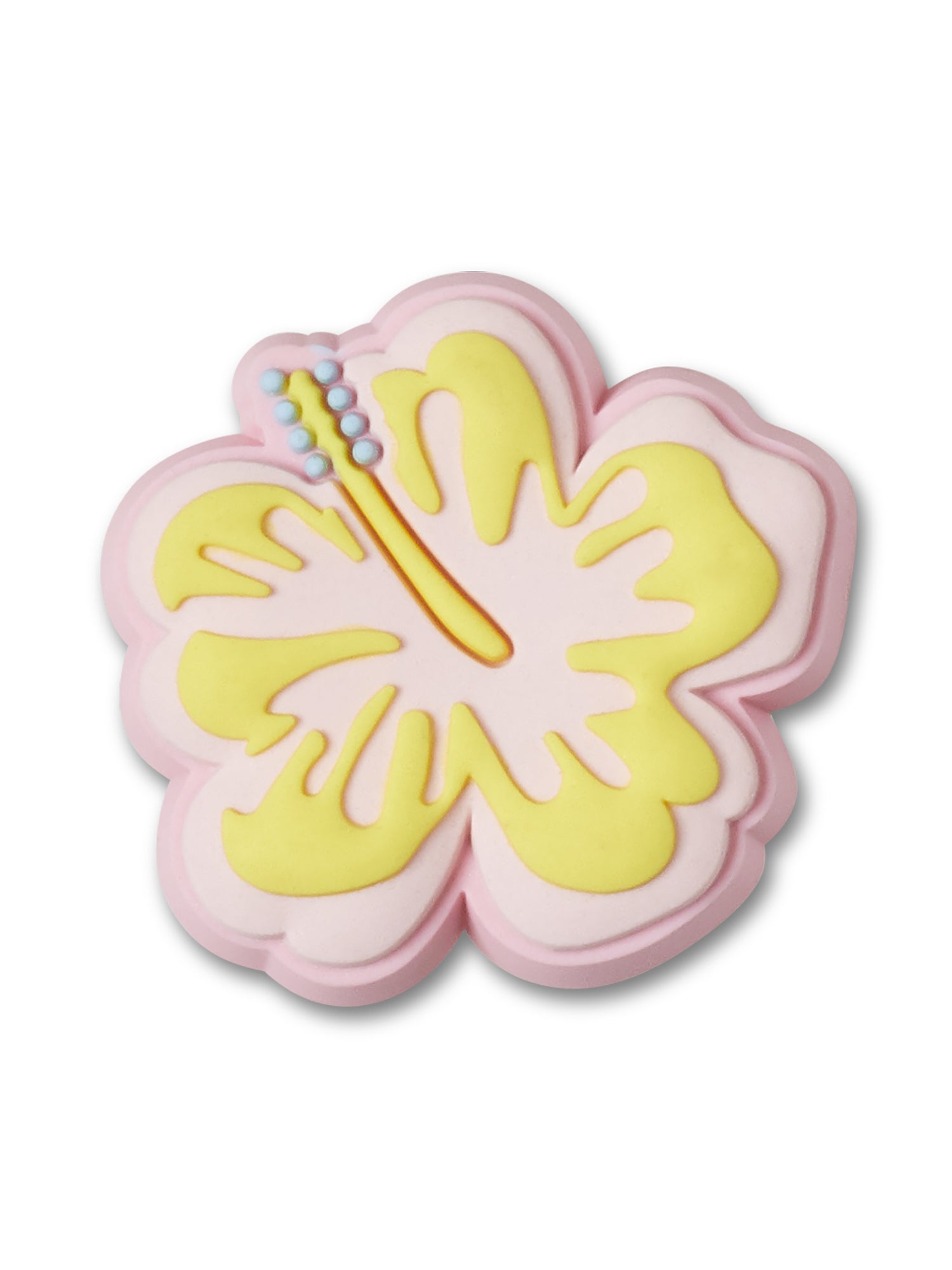 Crocs Jibbitz Pink & Yellow Hibiscus Shoe Charms - Fun & Stylish Accessories for Crocs Shoes, Perfect for Kids & Adults, Beach, Pool & Summer Outfits
