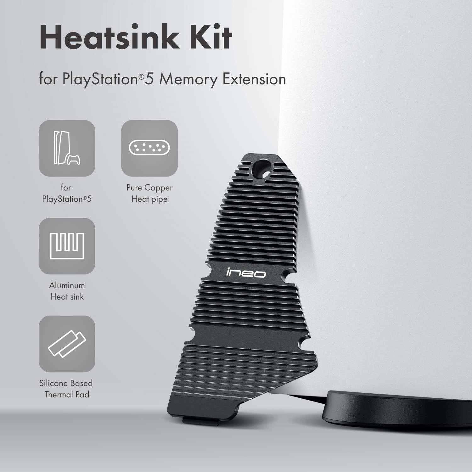PS5 Dust-Proof Heatsink for M.2 NVME SSD - Premium Magnesium Aluminum Alloy Cooling Solution with Pure Copper Strip | Compatible with PS5 (Not PS5 Slim) | Perfect for Gaming, 4K Streaming & Extended Play Sessions