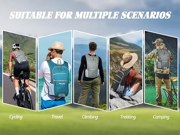 Seektop 20L Ultra Lightweight Waterproof Hiking Backpack - Foldable Travel Daypack for Men & Women - Perfect for Outdoor Adventures, Camping, and Daily Commute