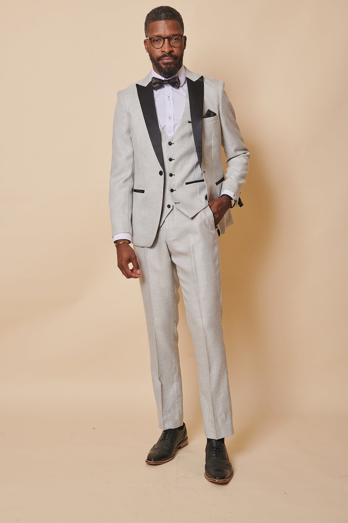 Everton FC Ashley Young Spencer Stone Tuxedo Lapel Suit - Formal Wear for Weddings, Gala Events & Special Occasions