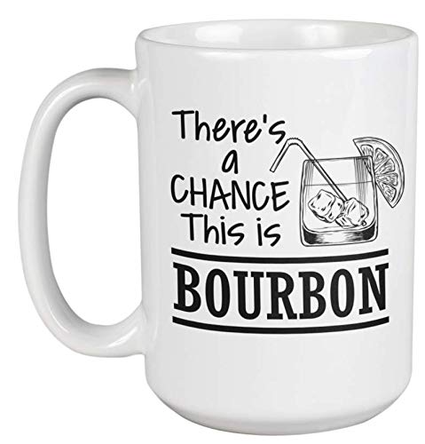 Funny Bourbon Coffee Mug - 15oz Humorous Tea Cup with Witty Decor for Bourbon Lovers - Perfect for Office, Home & Gag Gifts