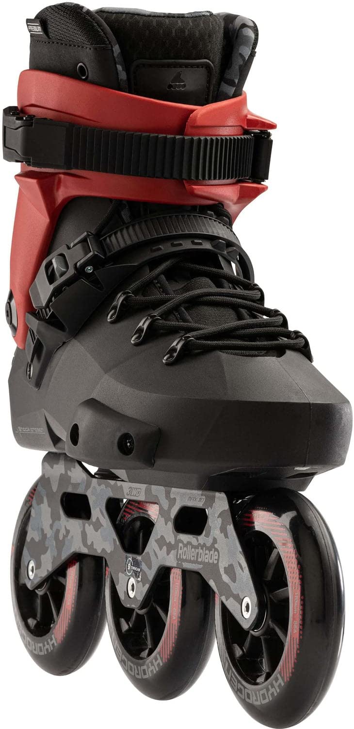 Rollerblade Twister 110 Unisex Adult Inline Skates - Black/Red Urban Performance Fitness Rollerblades for Men & Women - Perfect for Outdoor Exercise, City Commuting & Recreational Skating