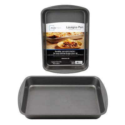 Mainstays Non-Stick Lasagna Pan - 13x9 Inch Oven Safe Baking Dish for Perfect Pasta, Casseroles & Desserts | Ideal for Family Dinners, Potlucks & Holiday Cooking