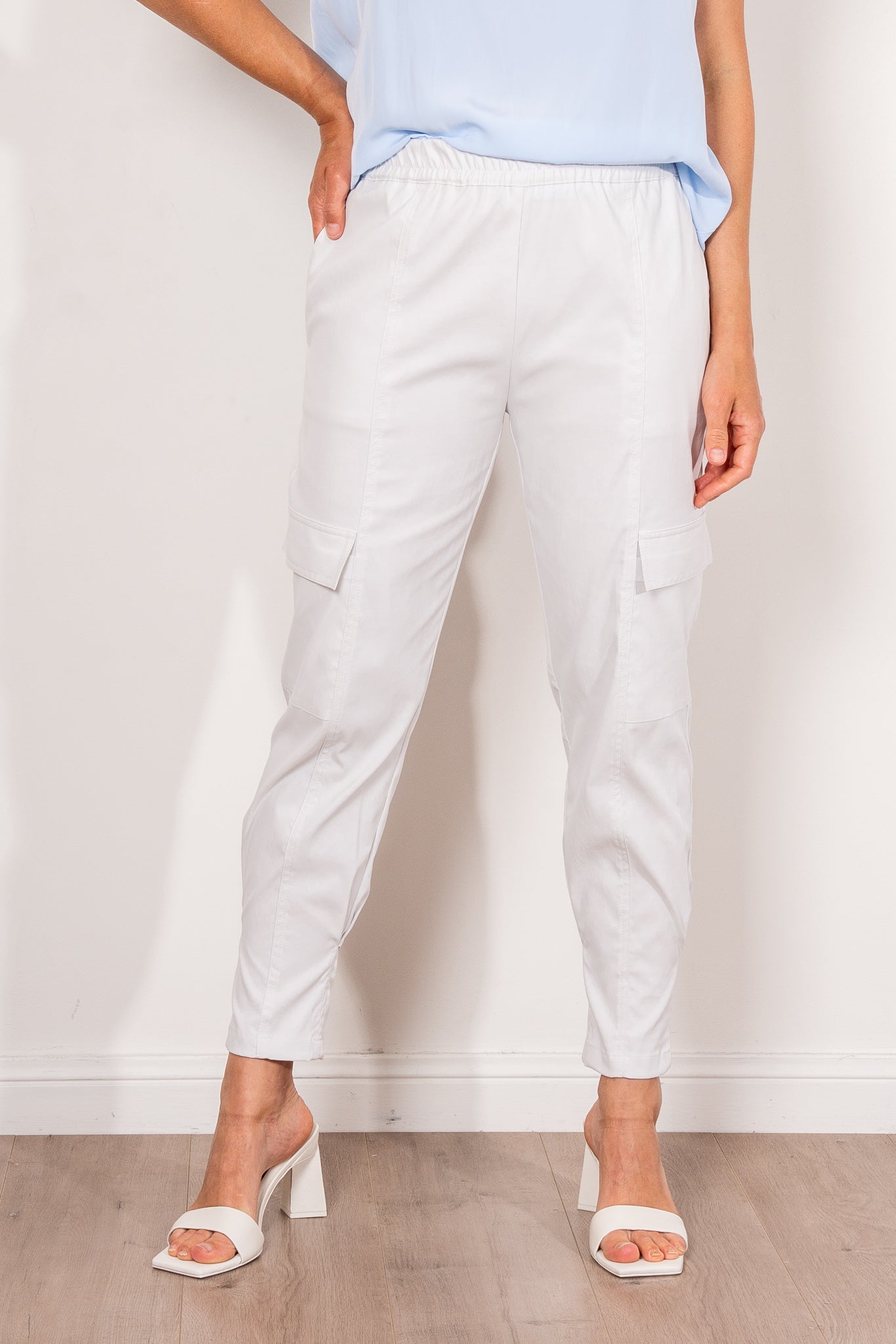 Mela Purdie Active Cargo Stretch Chintz Pants - Comfortable Workout & Travel Joggers for Women - Perfect for Yoga, Gym, and Outdoor Adventures