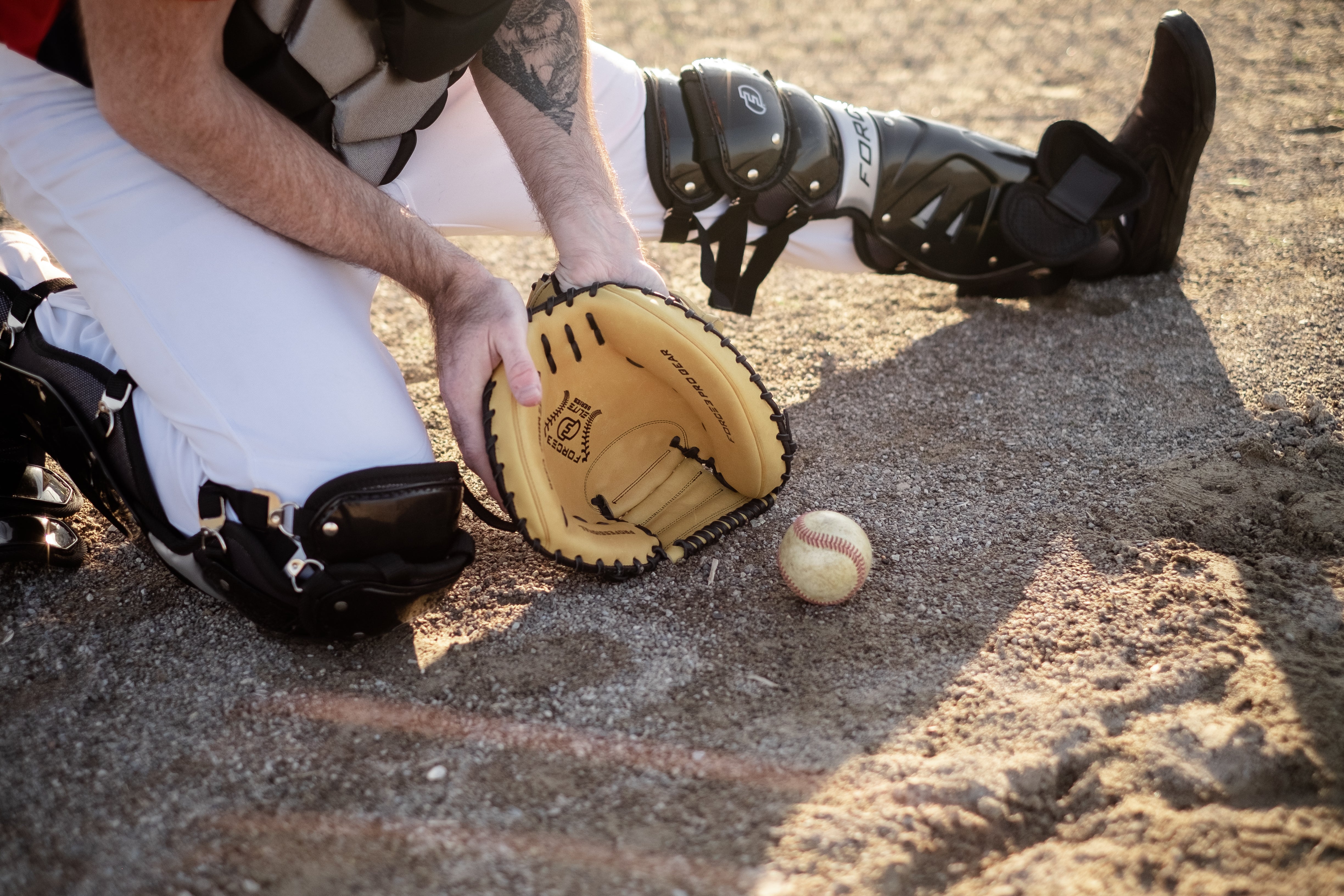 FORCE3 ELITE Series Catcher's Mitt - Premium Tan Baseball Glove for Fastpitch & Slowpitch - Durable Leather for Training, Games & Practice
