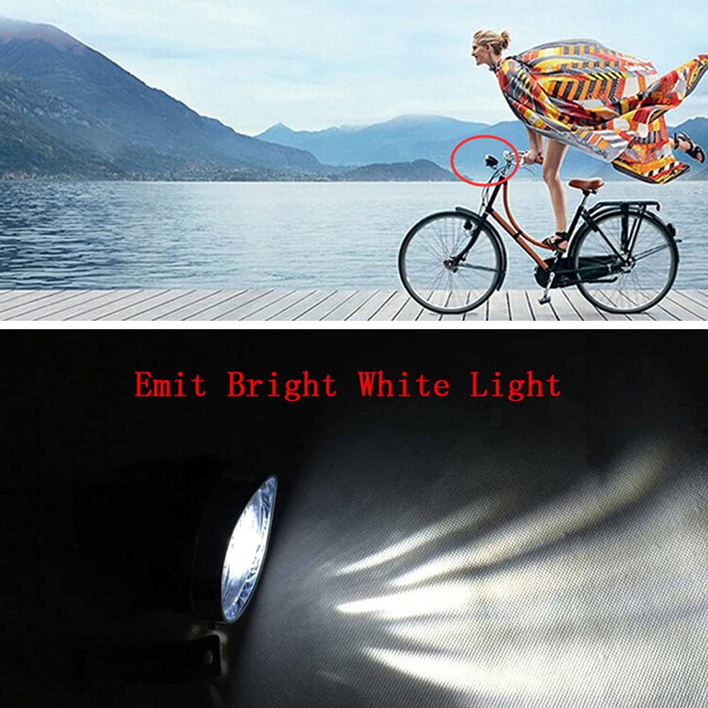 Vintage Bike LED Headlight - 3-LED Retro Cycling Lamp for Night & Fog Riding Safety