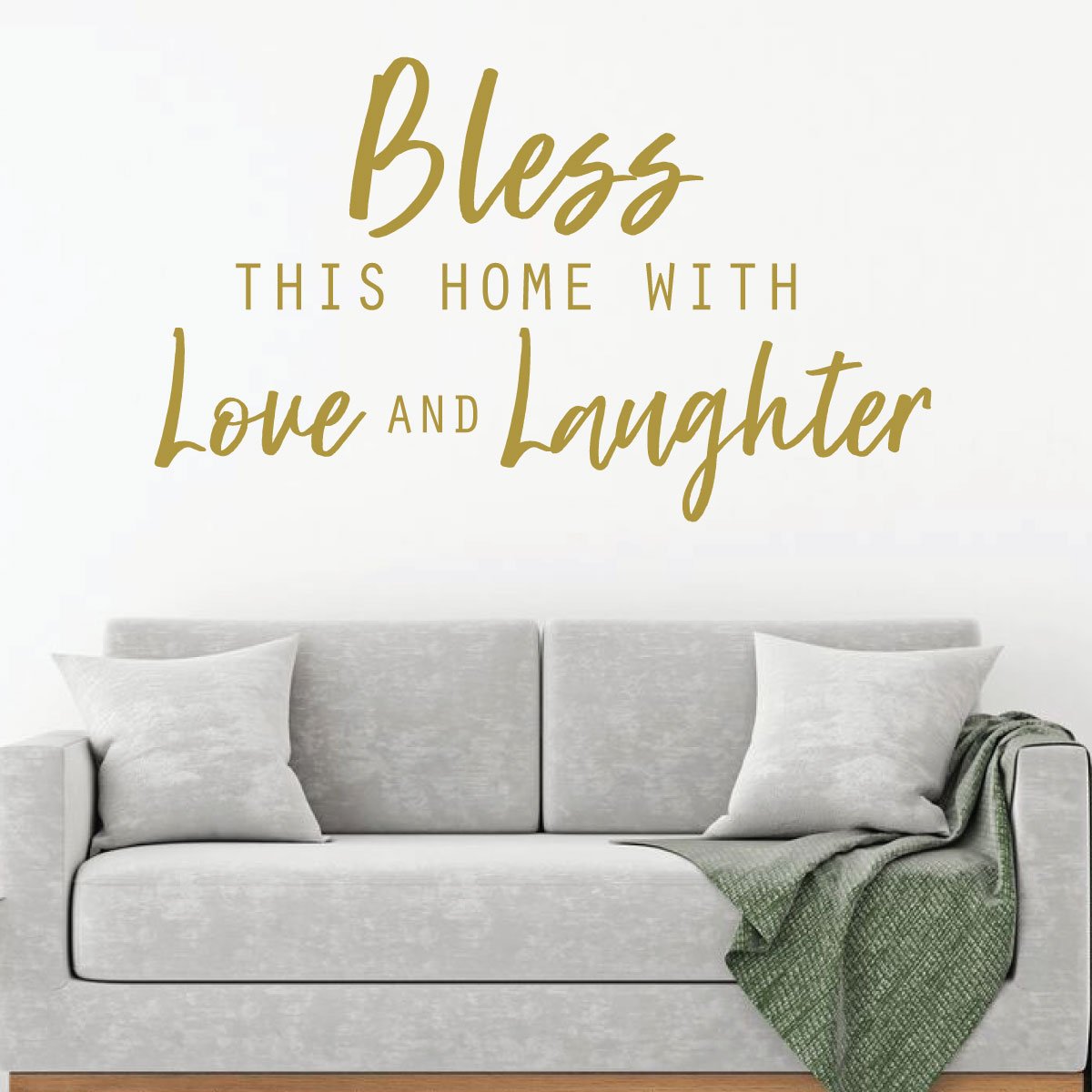 Bless This Home Vinyl Wall Decal - Removable Family Quote Sticker for Living Room, Bedroom & Nursery Decor - Perfect for Housewarming Gifts & Cozy Home Makeover