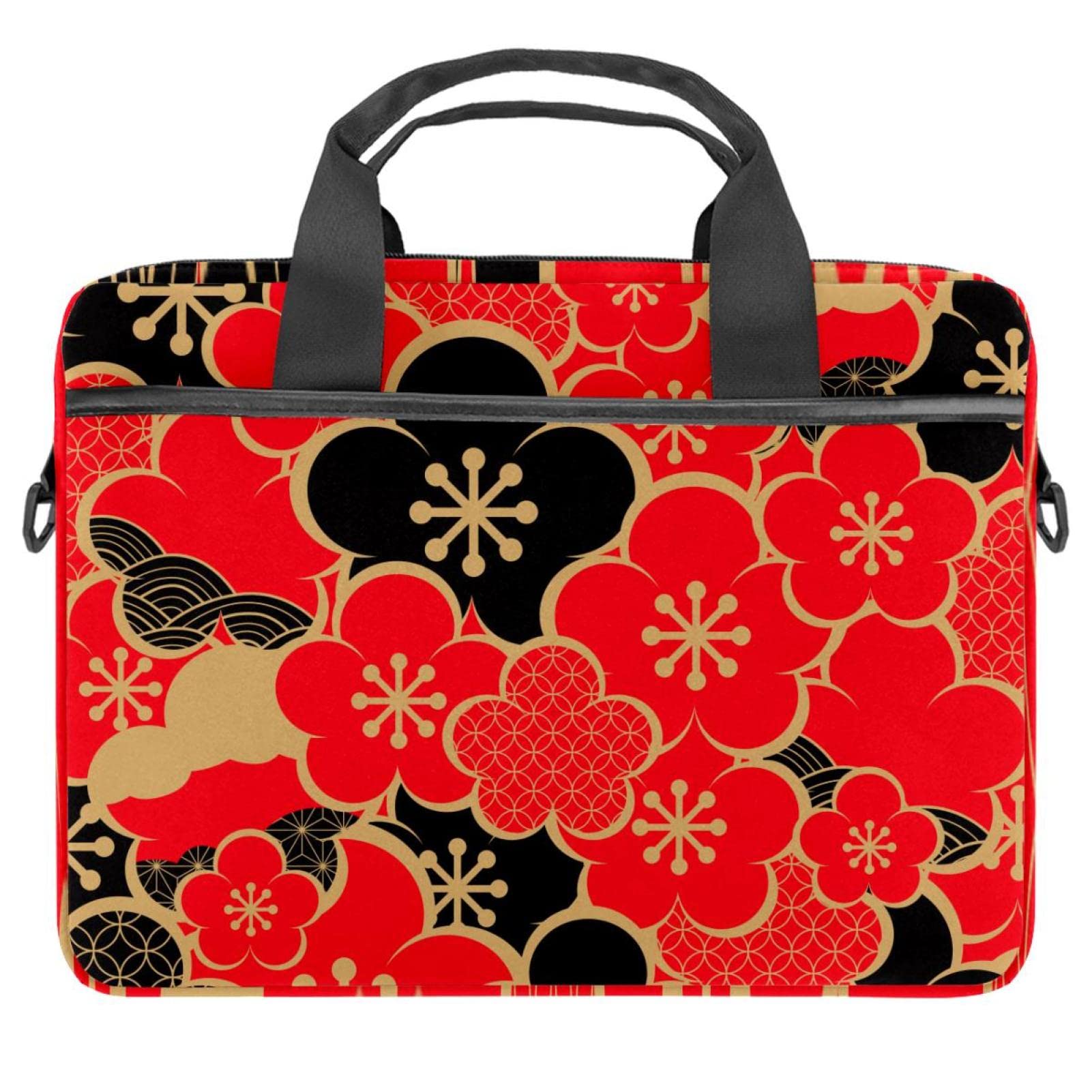 Stylish Unisex Laptop Messenger Bag for 14 Inch Notebook - Durable Shoulder Bag with Vibrant Exotic Floral Design - Perfect for Work, School & Travel Accessories