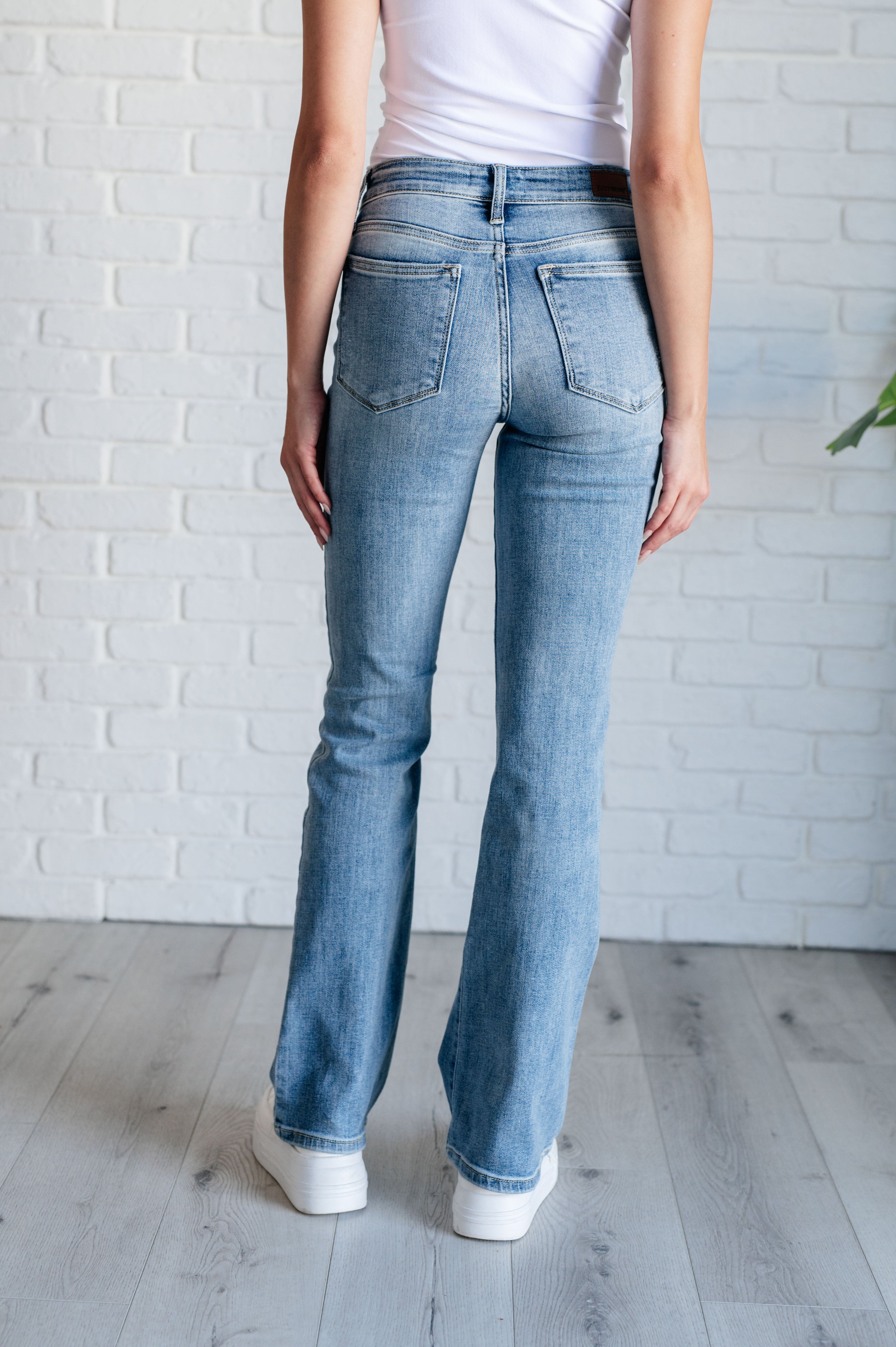 Alana Mid Rise Bootcut Jeans for Women - Classic Clean Denim Pants for Casual & Office Wear | Comfortable Stretch Fit for Everyday Style