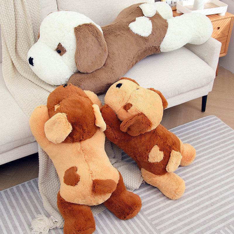 Soft and Cuddly White & Brown Puppy Plush Toy - Ultra Fluffy Stuffed Animal for Kids | Perfect for Bedtime, Nursery Decor, and Gift Giving