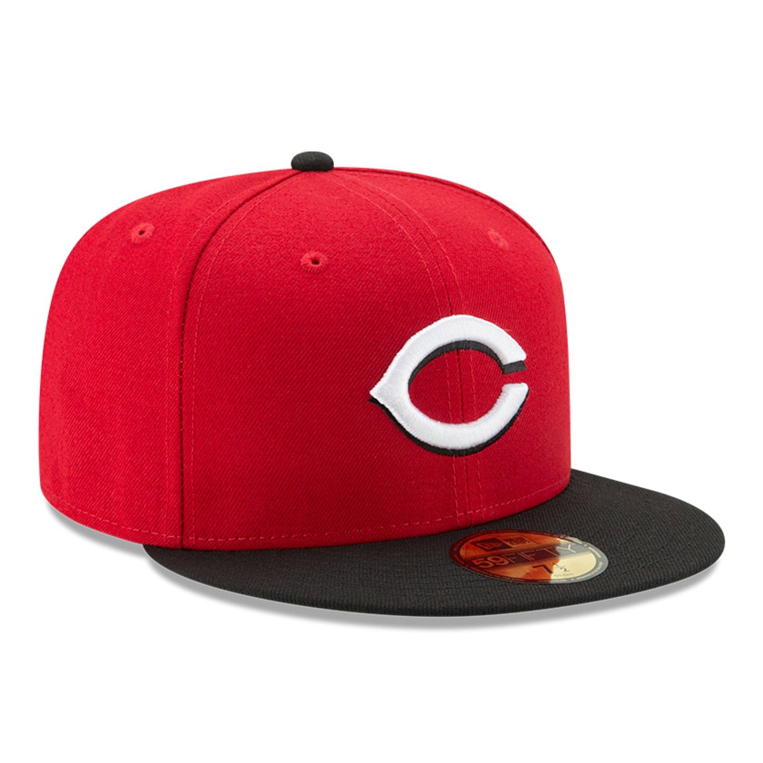 New Era 59Fifty Authentic MLB Cincinnati Reds Baseball Cap - Official Road Hat in Red & Black | Perfect for Baseball Games, Sports Fans & Streetwear Fashion