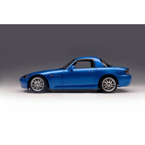 MotorHelix 1/18 Scale Diecast Honda S2000 AP2 Model Car - Bermuda Blue - Collectible Sports Car for Display & Racing Enthusiasts | Perfect for Home Office Decor, Car Shows & Gift Giving