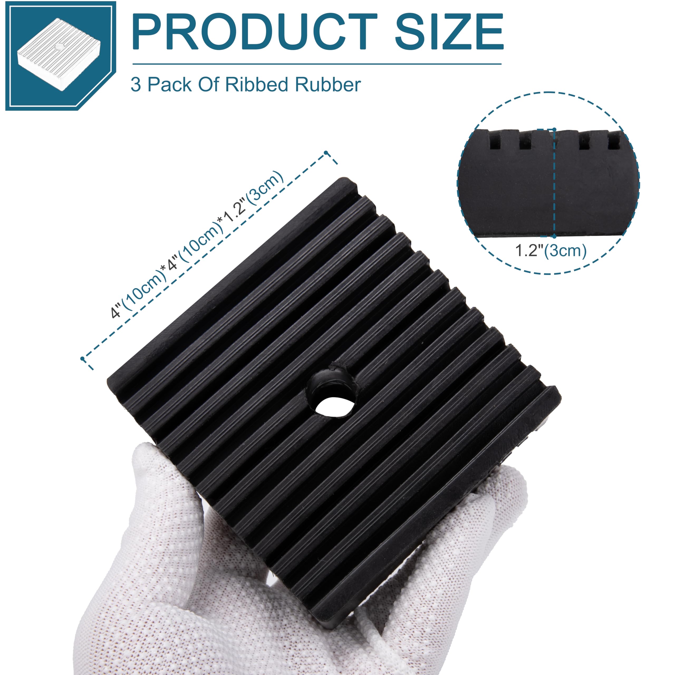 3 Pack Shock Absorber Pads for Air Compressor & Heavy Equipment - 4