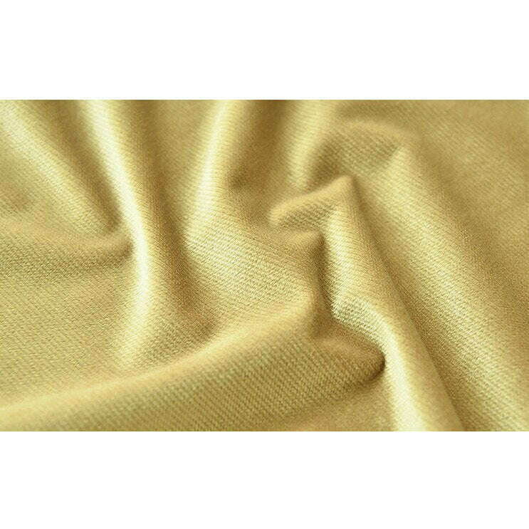 Luxury Gold Velvet Thermal Insulated Curtains - Yellow Gold | Energy Efficient Blackout Drapes for Living Room & Bedroom | Noise Reducing & Temperature Control Window Treatments