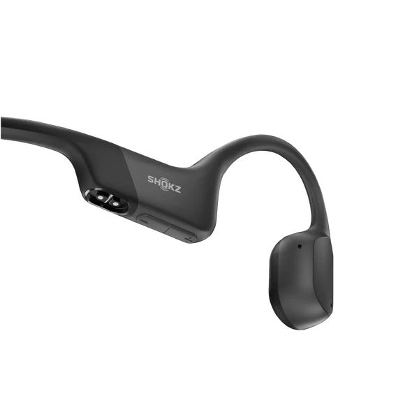 Shokz OpenRun Black - Wireless Bone Conduction Headphones for Running, Cycling & Workouts - Sweatproof & Lightweight Sport Earphones for Active Lifestyles