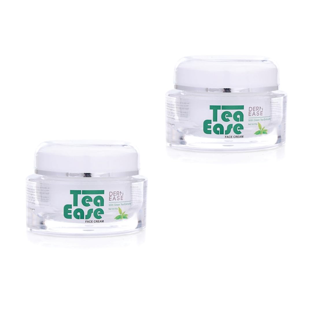 Derm Ease Tea Ease Face Cream SPF 30/PA++ with Green Tea & Lemon Extract - Oil Control & Acne Treatment for Oily Skin - Pack of 2 (50g Each) - Daily Sun Protection & Skincare Routine