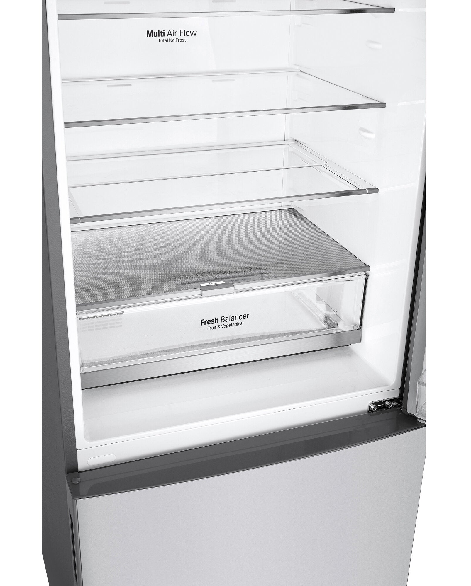 LG 420L Bottom Mount Refrigerator with Freezer - Stainless Steel GB-455PL - Energy Efficient French Door Fridge for Modern Kitchen & Home Use