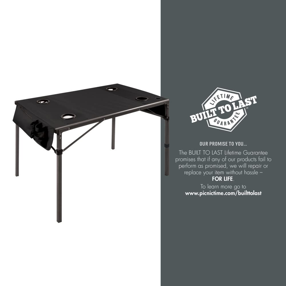 PICNIC TIME NCAA Virginia Tech Hokies Soft Top Travel Table - Portable Folding Table for Camping, Tailgating & Outdoor Events - Black, One Size (799-00-179-604-0) - Perfect for Picnics, Beach Trips & Sporting Events