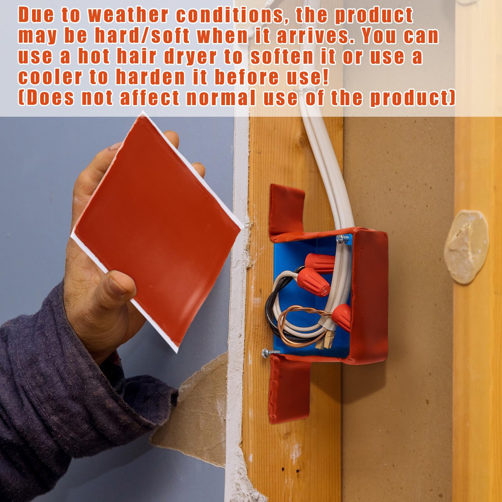 **Amylove Fire Putty Pads - Fire Barrier Adhesive Putty for Electrical Box & Wall Openings - Moldable Firestop Putty (7