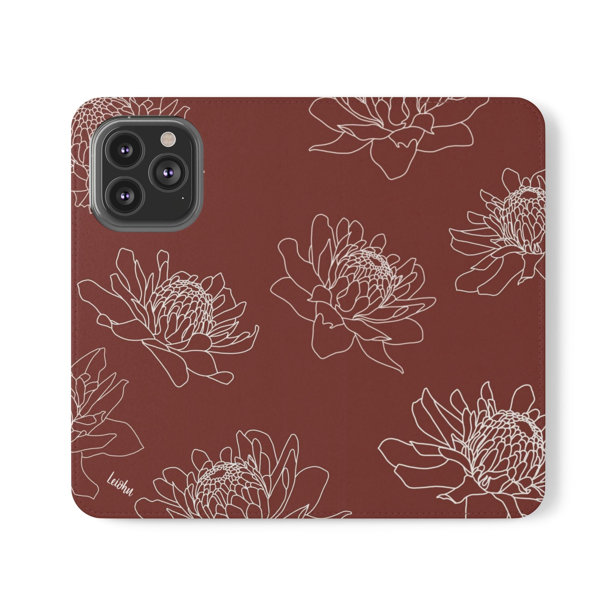 Torch Ginger Folio Case - Elegant & Durable Phone Cover for iPhone & Samsung - Perfect for Travel, Work & Everyday Use