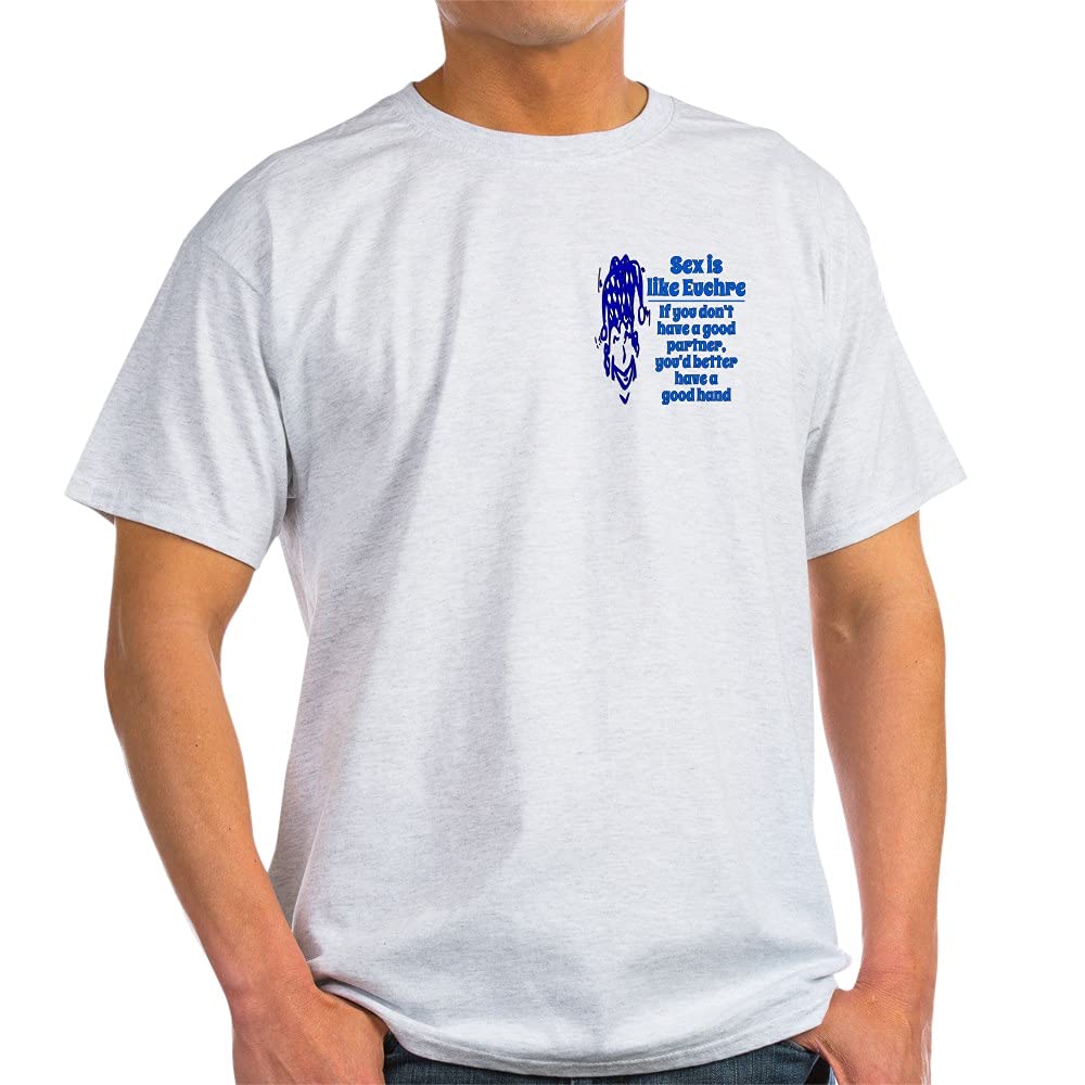 Funny Sex is Like Euchre Cotton T-Shirt - Comfortable Casual Tee for Card Game Lovers & Humor Fans - Perfect for Parties, Game Nights & Gifts