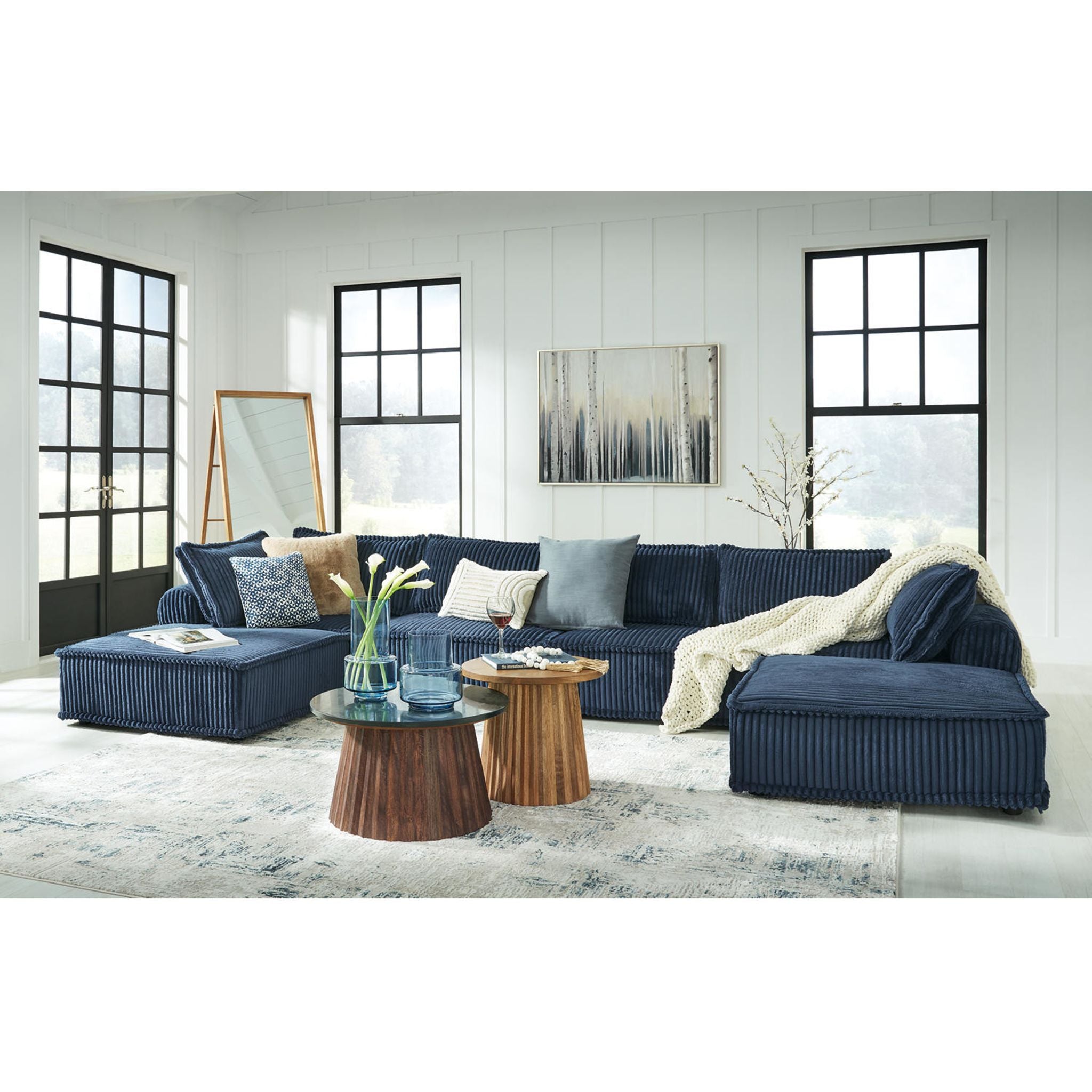 6-Piece Modular Sectional Sofa Set - Modern L-Shaped Couch with Reversible Chaise for Living Room, Family Room & Home Theater