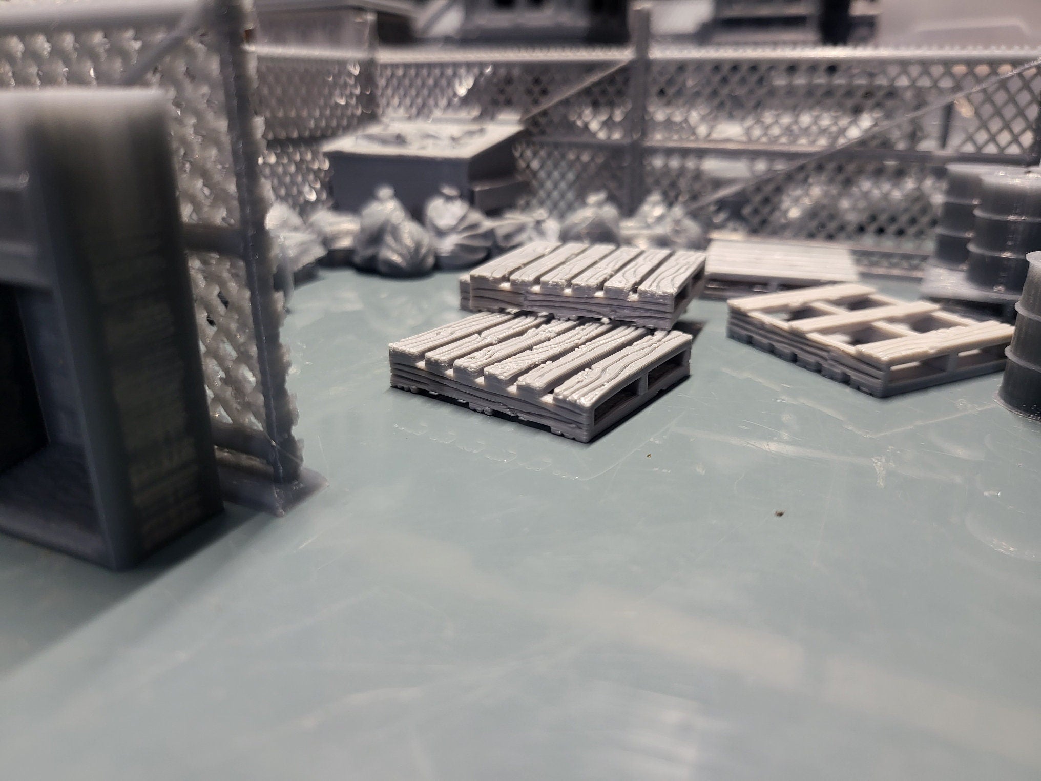 Urban Street Scatter Set - Realistic Fences, Trash Cans, Dumpsters & Debris for Wargaming Terrain & Diorama Scenes - Perfect for Tabletop RPGs, Model Railroads & Miniature Displays