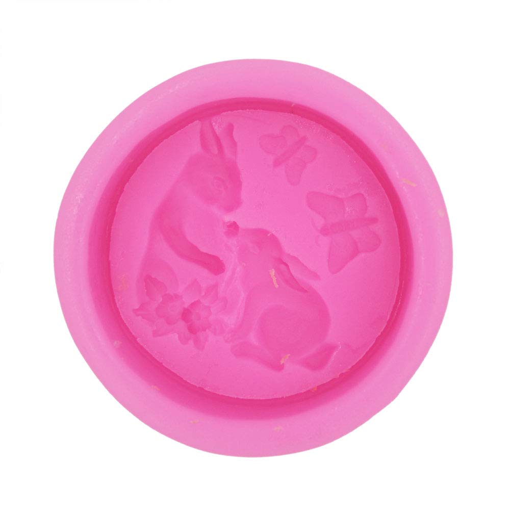 Romantic Rabbit S0096 Silicone Soap Mold - DIY Handmade Soap Making Kit for Bath Bombs, Candles & Resin Crafts - Perfect for Valentine's Day, Baby Showers & Home Decor Gifts