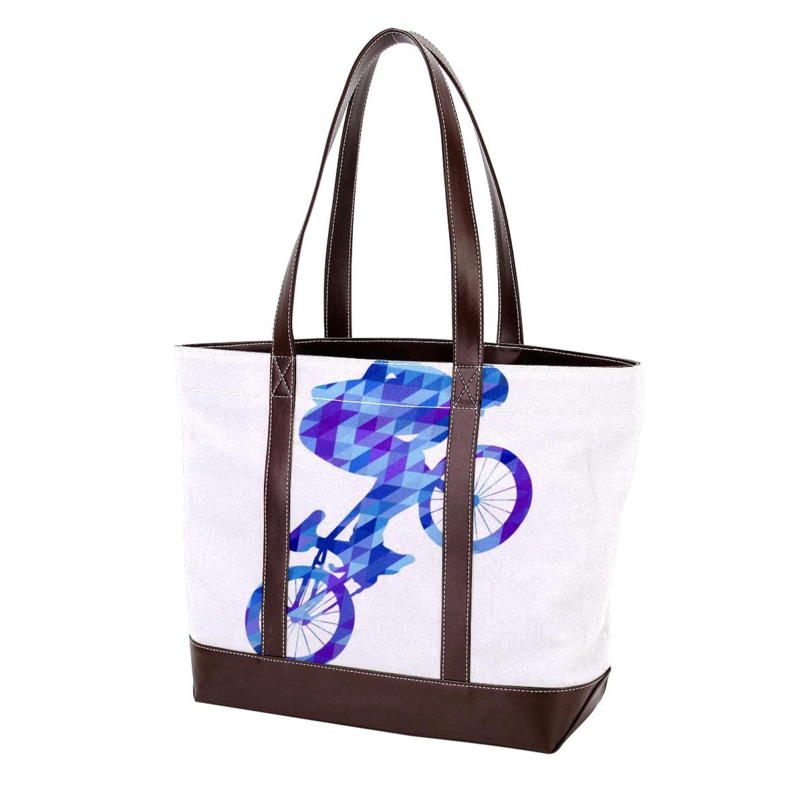 Vibrant Abstract Mandala Tote Bags for Women - Large Leather & Canvas Shoulder Bags, Top Handle Purses, Hobo Satchel - Perfect for Beach, Shopping & Daily Use