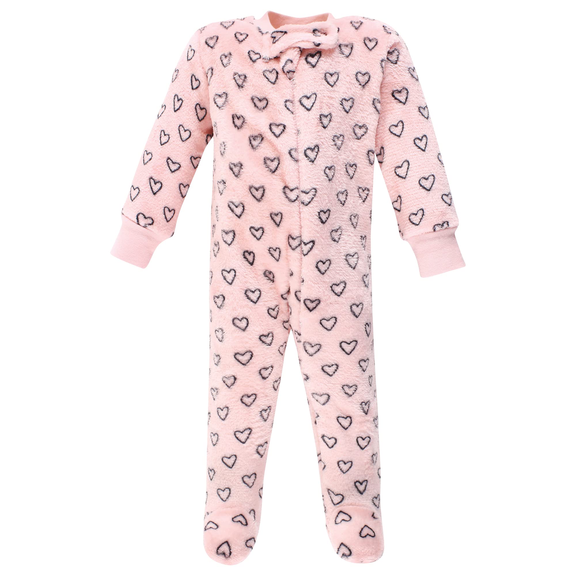 Hudson Baby Girls' Soft Plush Sleep and Play Outfit - Cozy & Comfortable for Newborns, Infants & Toddlers - Perfect for Naptime, Bedtime & Playtime