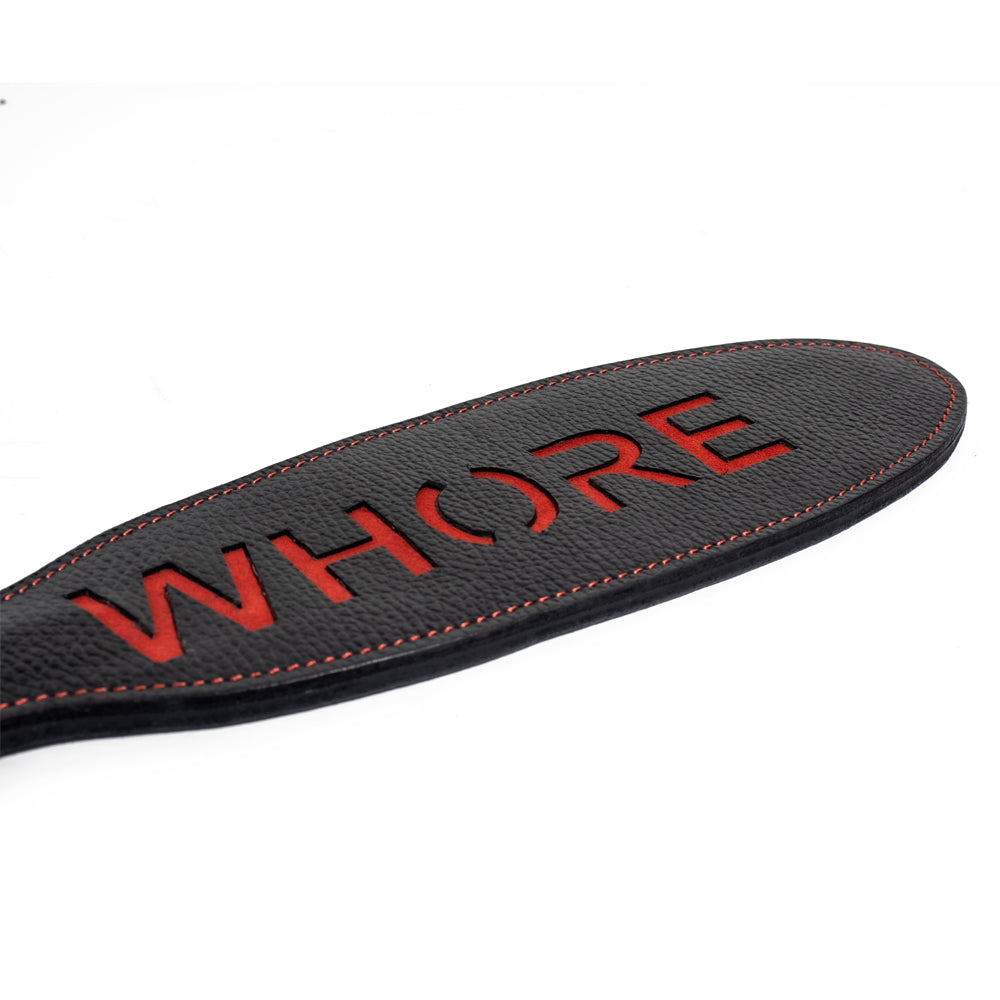 Premium Grain Leather Spanking Paddle with Cutout Design - BDSM Toy for Adults, Sensual Play & Spanking - Perfect for Couples, Role Play & BDSM Scenes