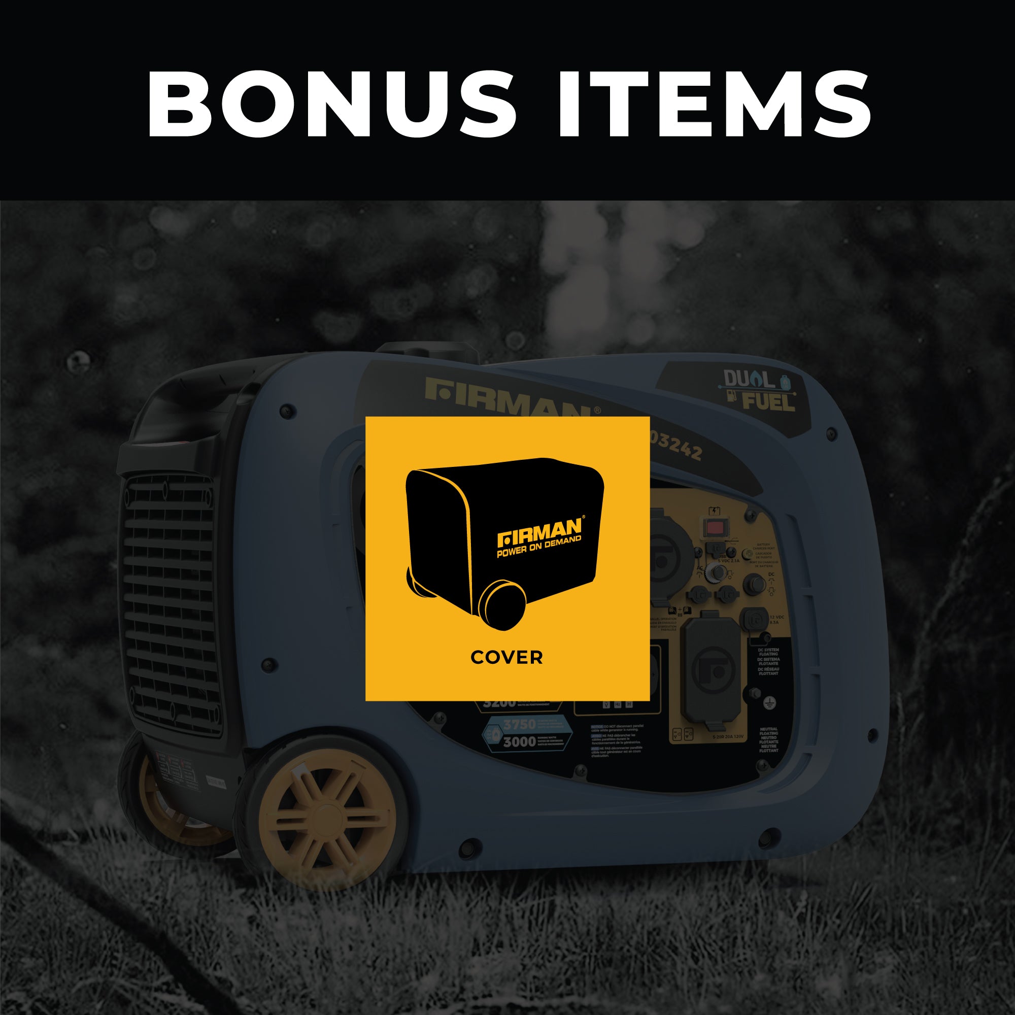 4000W Dual Fuel Inverter Generator with Electric Start & CO Alert - Portable Power for Camping, RV Trips & Emergency Backup