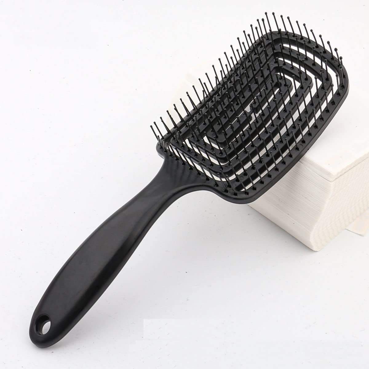 SNEHANSH Wet Hair Detangling Brush - No Tangle Vented Hairbrush for Kids, Men & Women - Gentle on Wet & Dry Hair - Effortlessly Glides Through Tangles (Black Hair Comb) - Perfect for Shower, Salon & Daily Hair Care