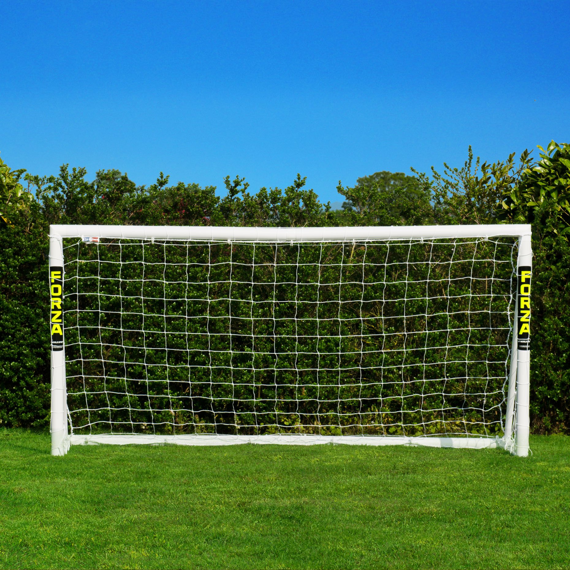 FORZA 8ft x 4ft Kids Soccer Goal - Durable All-Weather uPVC Soccer Net with Target Net, Garden Soccer Ball & Carry Bag - Perfect for Backyard, Park & Youth Soccer Practice