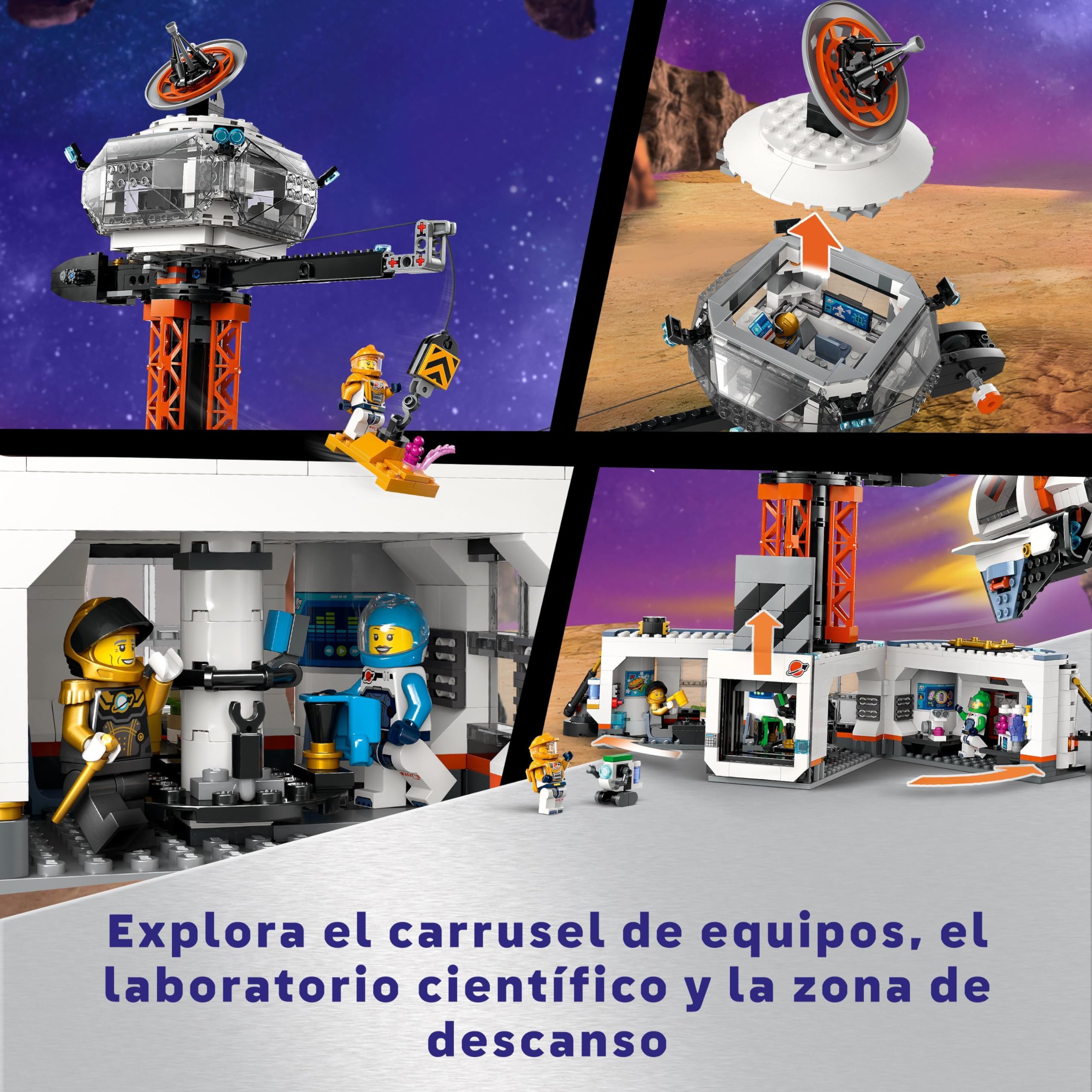 LEGO City Space Base & Launch Platform Building Set - 60434, Planetary Exploration Toy with 6 Minifigures, Robot & 2 Alien Action Figures - STEM Educational Gift for Kids Ages 8+ - Perfect for Space Adventures & Creative Play
