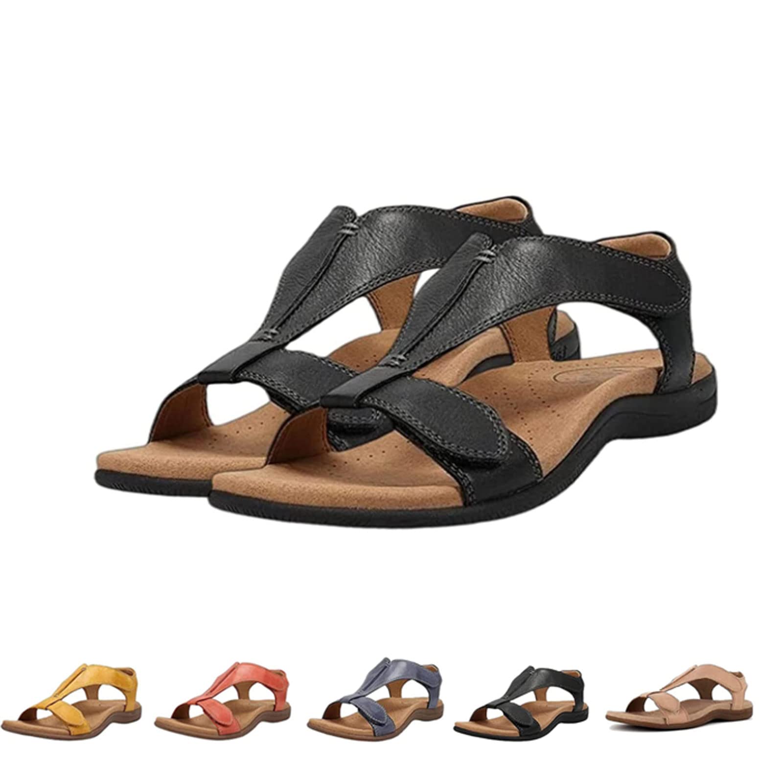Dotmalls Women's Orthopedic Sandals - Comfortable Arch Support Walking Shoes for Plantar Fasciitis Relief - Perfect for Summer, Travel & Everyday Wear