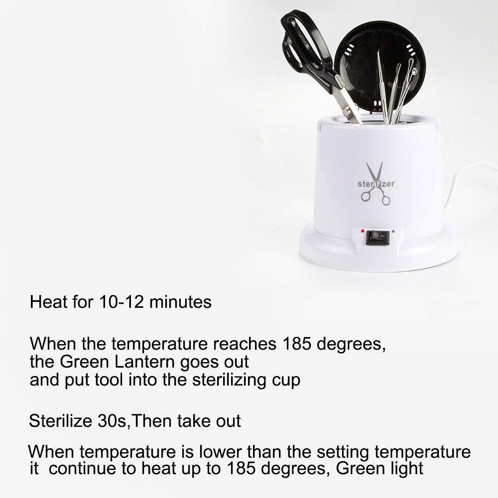 BONEW Nail Sterilizer for Salon & Tattoo - High Temp Disinfect Machine for Manicure Tools