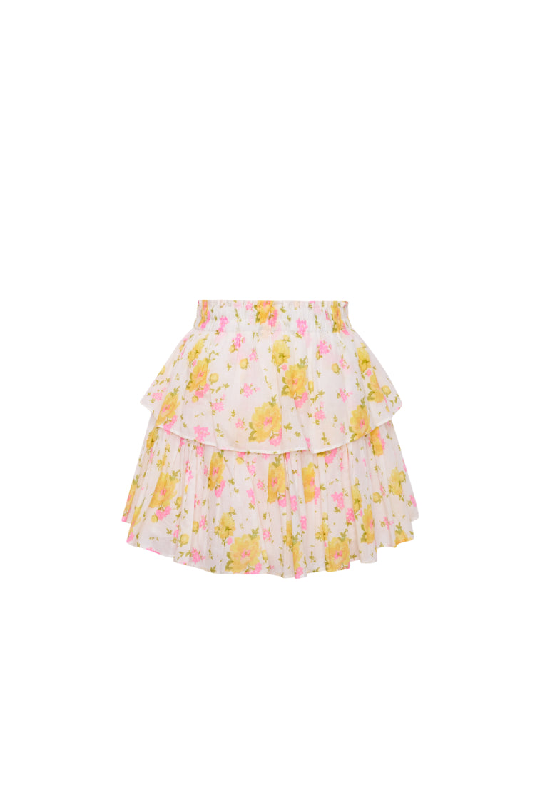 Ruffle Mini Floral Skirt for Women - Summer A-Line Skirt with Floral Print | Perfect for Beach, Party & Casual Outfits