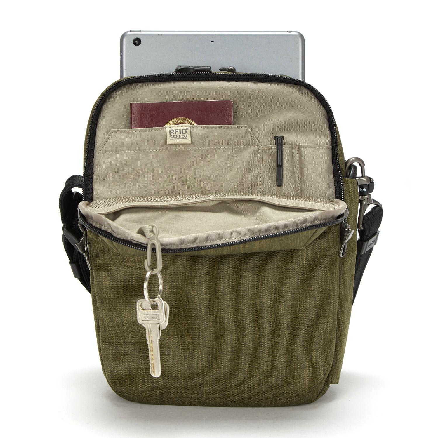 Pacsafe Metrosafe X Anti-Theft Vertical Crossbody Bag - Secure Travel & Commuter Purse for Women & Men - Perfect for City, Work & Daily Use