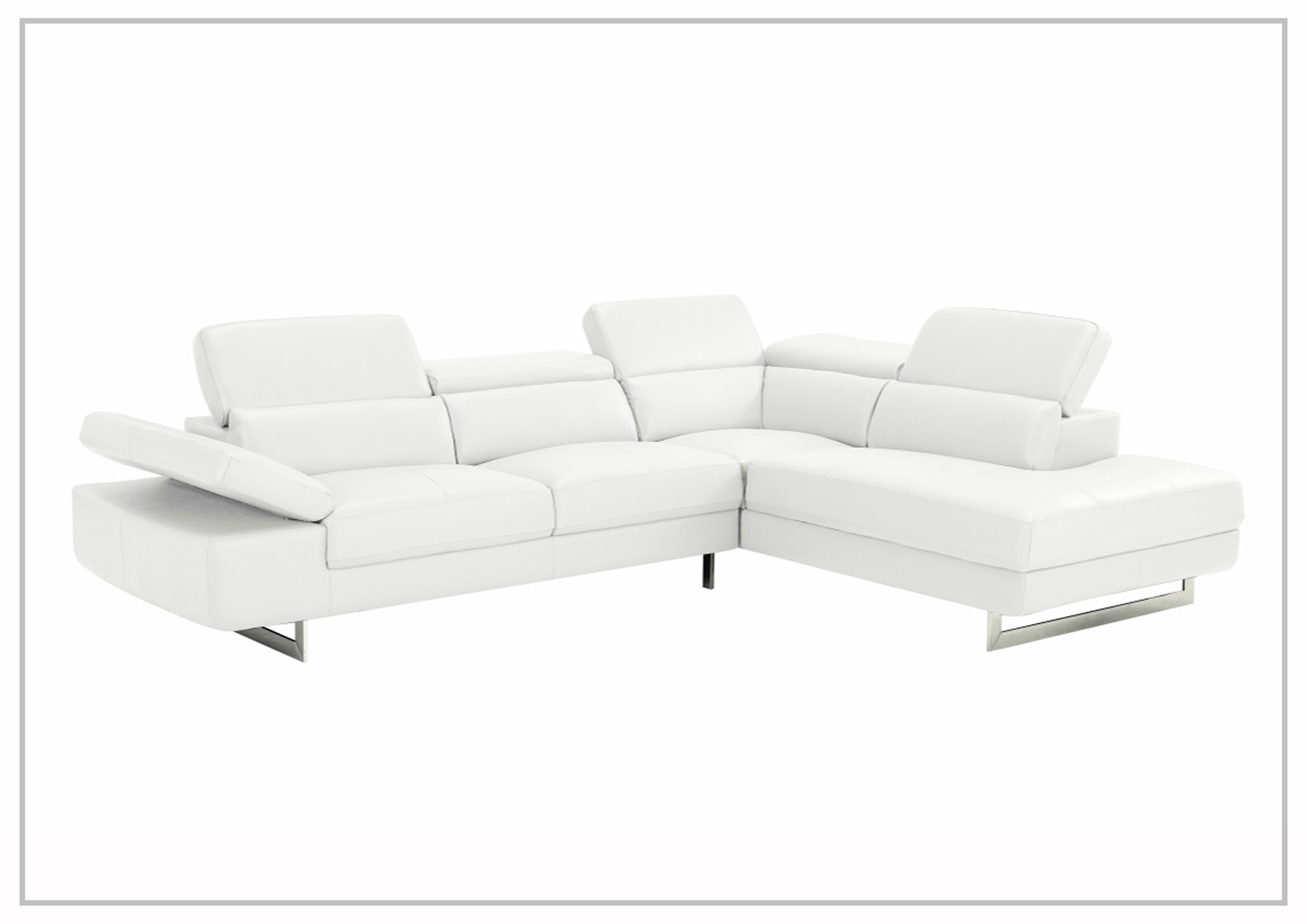 Gio Italia Cavour Mansion L-Shaped Italian Leather Sectional Sofa - Luxurious Modern Living Room Furniture for Home Theater & Family Gatherings