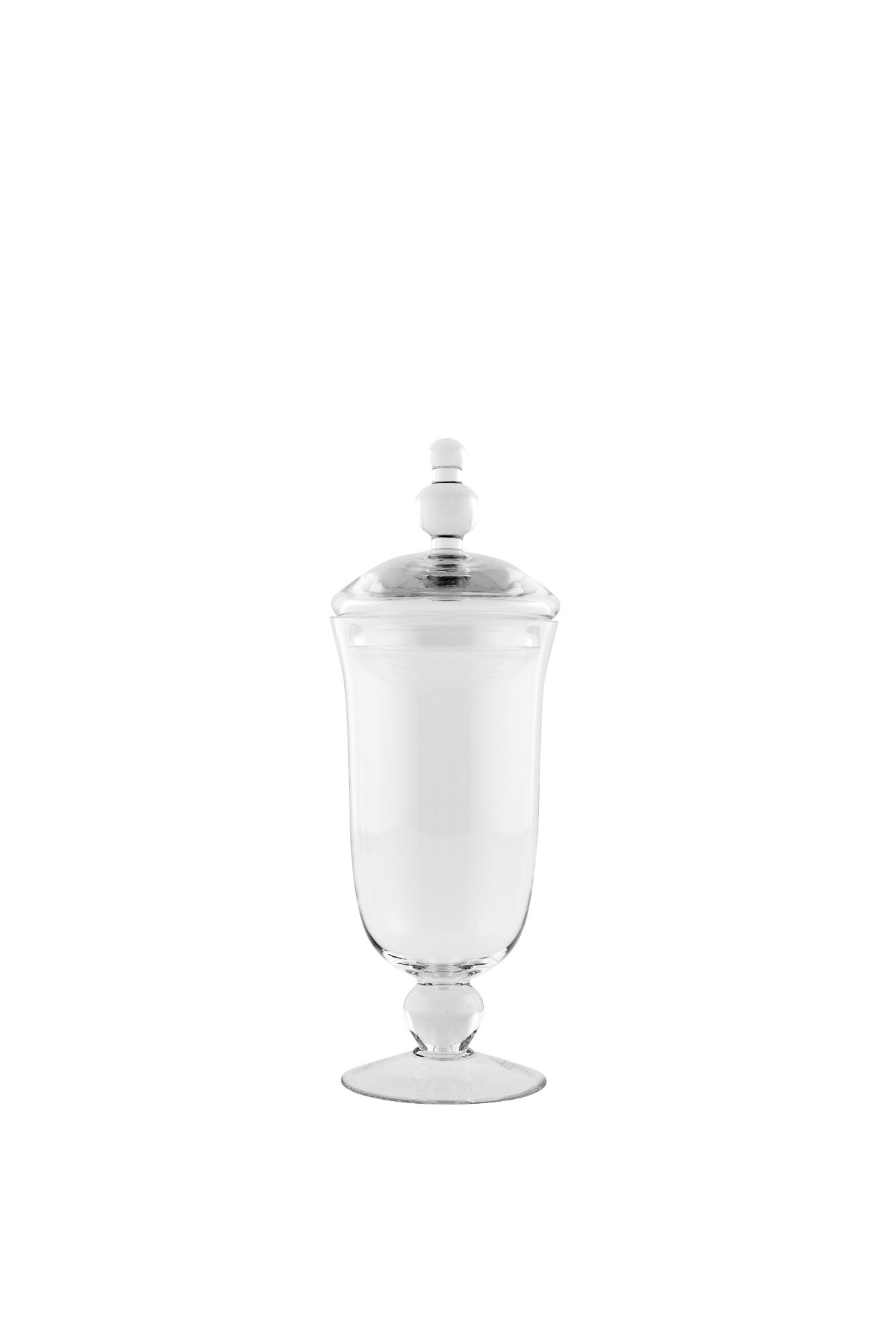 WEDDINGSTAR Large Glass Apothecary Candy Jar with Lid - Elegant Footed Vase for Wedding Decor, Party Favors, Home Centerpiece & Candy Display