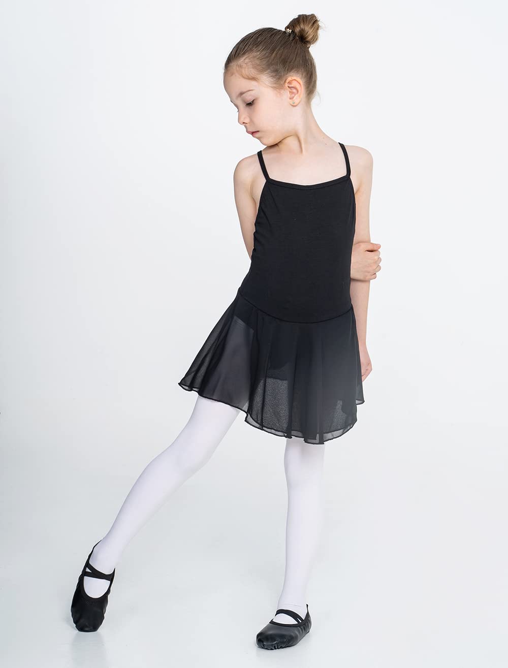 Girls Ballet Leotard with Camisole Top & Dance Skirt - Gymnastic Outfit for Dance Class, Recital & Performance