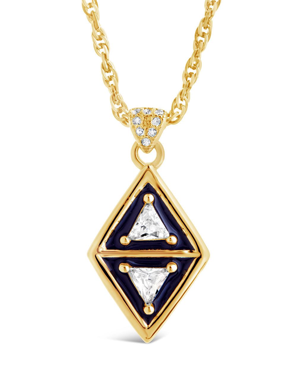 Nerezza CZ & Enamel Pendant Necklace for Women | Elegant Cubic Zirconia Jewelry Gift for Birthday, Anniversary & Valentine's Day | Perfect for Parties, Date Nights & Special Occasions