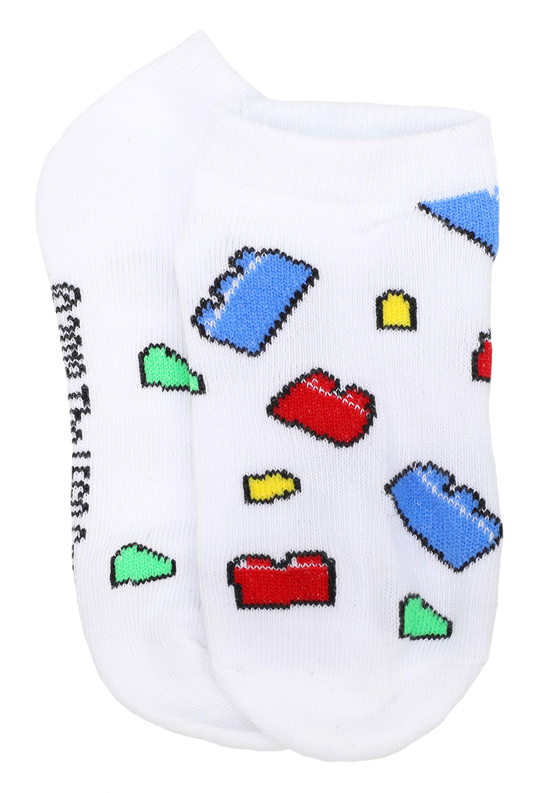 LEGO Boys' 8-Pack No-Show Character Socks - Medium (Shoe Size 9-2.5) | Fun Cartoon Socks for Kids, Teens & Adults | Perfect for School, Sports & Everyday Wear