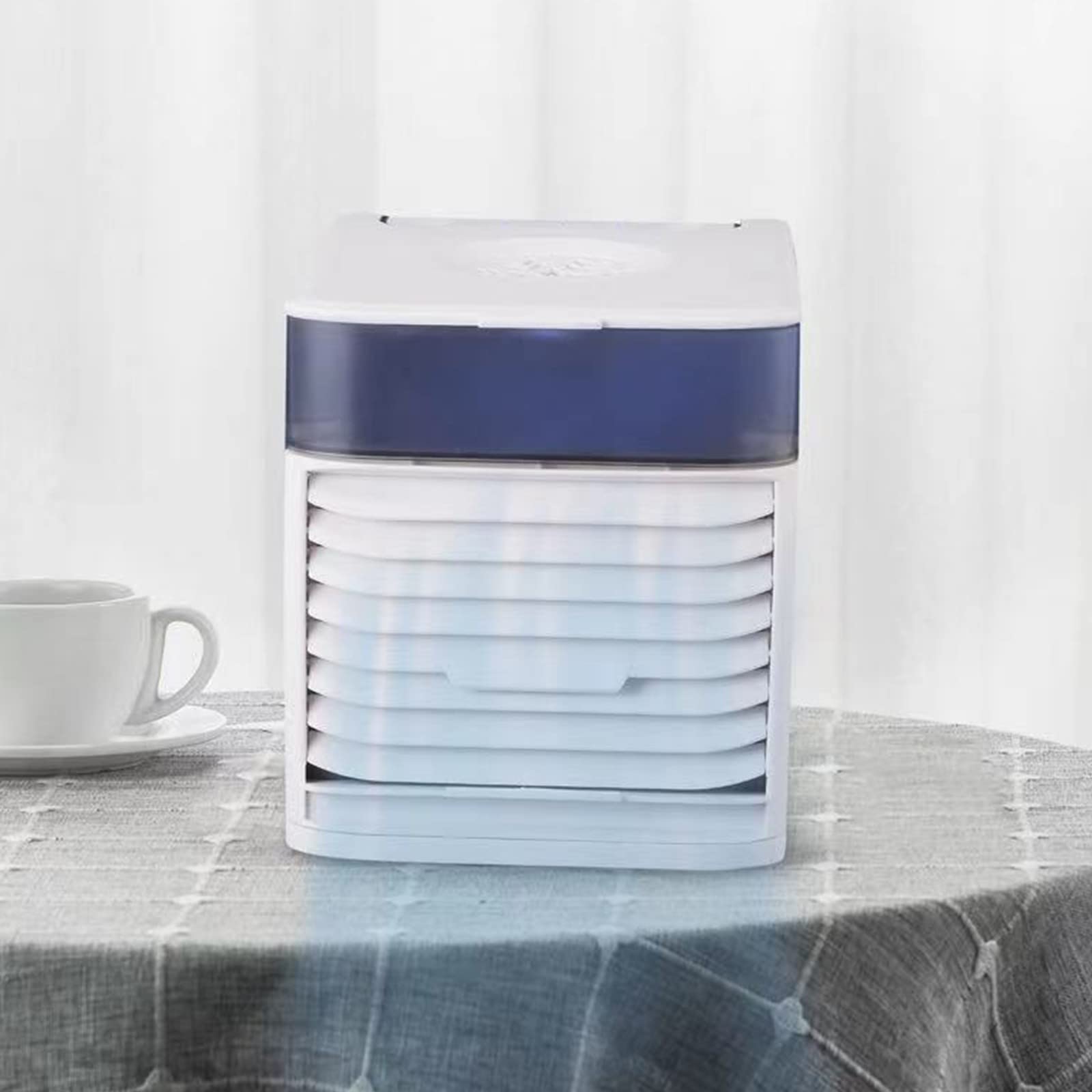 **USB Portable Air Cooler Fan with Ice Tray - Personal Cooling Fan for Home, Office, Dorm & Outdoor Use | Strong Wind, Desktop & Indoor Cooling Solution**    *(Perfect for Hot Days, Travel, Camping, and Workspaces – Stay Cool Anywhere!)*